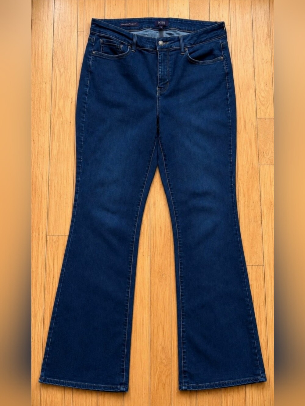 NYDJ Barbara Bootcut Jeans Size 14 Dark Wash Lift Tuck Stretch